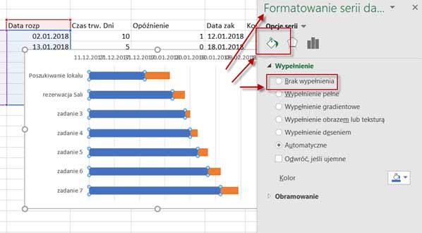 formatuj serię danych